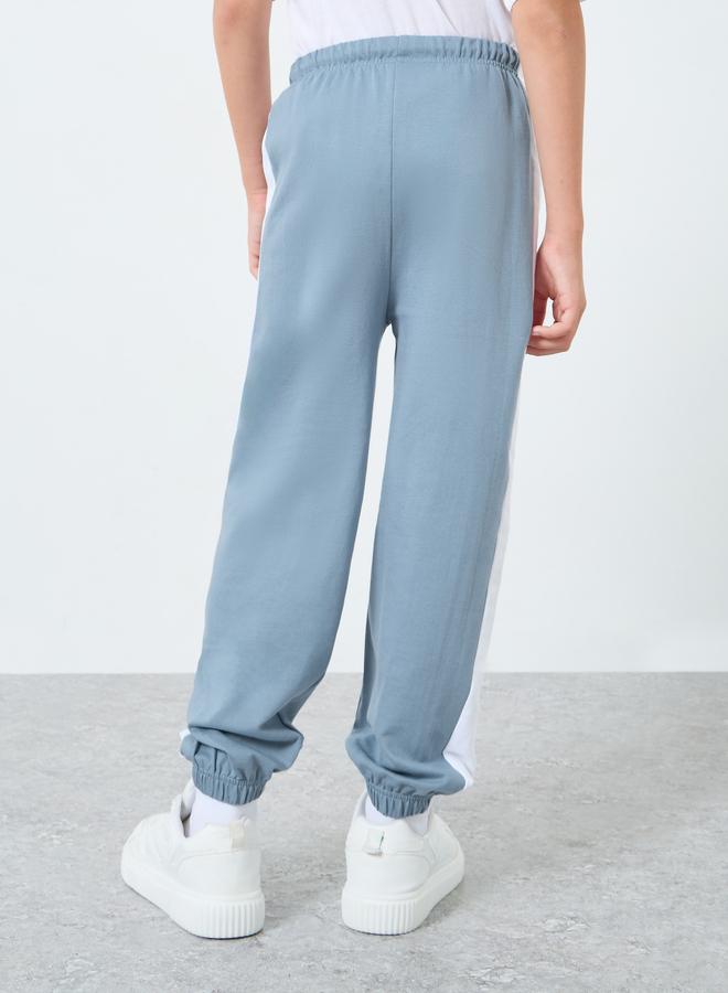 Styli Boys Light Blue Joggers With Side Stripe - Image 3